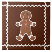 Gingerbrood Man Trivet Tegel Tegeltje (Voorkant)