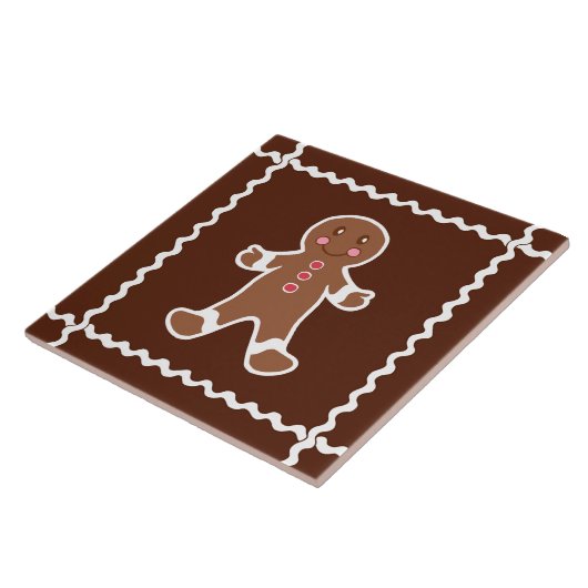 Gingerbrood Man Trivet Tegel Tegeltje (Zijkant)