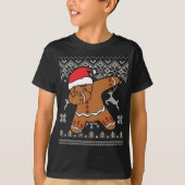 Gingerbrood Man Ugly KerstSweater Gingerdab D T-shirt (Voorkant)