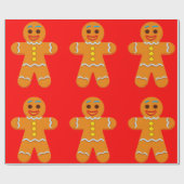 Gingerbrood Man — Verpakkingspapier Cadeaupapier (Vlak)