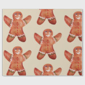 Gingerbrood Man — Verpakkingspapier Cadeaupapier (Vlak)
