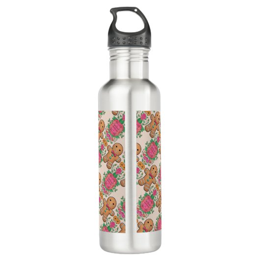 Gingerbrood Man Waterfles (Achterkant)