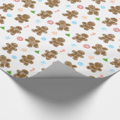 Gingerbrood man Wrapping Paper Cadeaupapier (Hoek)