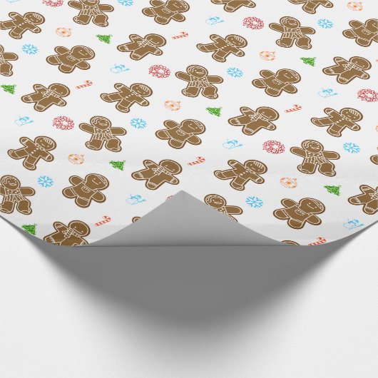 Gingerbrood man Wrapping Paper Cadeaupapier (Hoek)