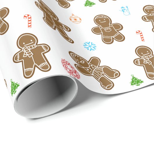 Gingerbrood man Wrapping Paper Cadeaupapier (Rol Hoek)