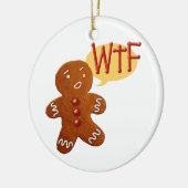 Gingerbrood Man WTF Keramisch Ornament (Links)