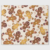 Gingerbrood mannen cadeaupapier (Vlak)