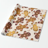 Gingerbrood mannen cadeaupapier (Uitgerold)