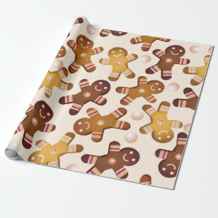 Gingerbrood mannen cadeaupapier