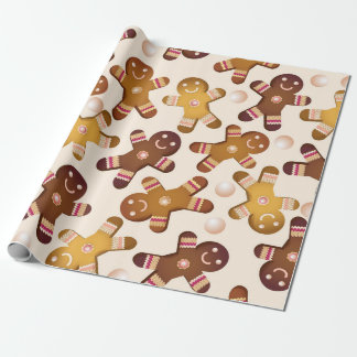 Gingerbrood mannen cadeaupapier