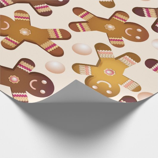 Gingerbrood mannen cadeaupapier (Hoek)