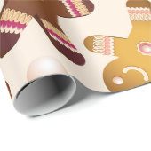 Gingerbrood mannen cadeaupapier (Rol Hoek)