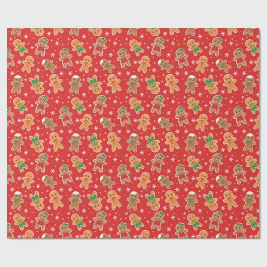 Gingerbrood Mannen Cadeaupapier (Vlak)