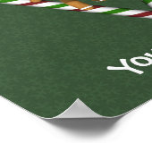 Gingerbrood Mannen Candy Cane Heart Holiday Poster (Hoek)