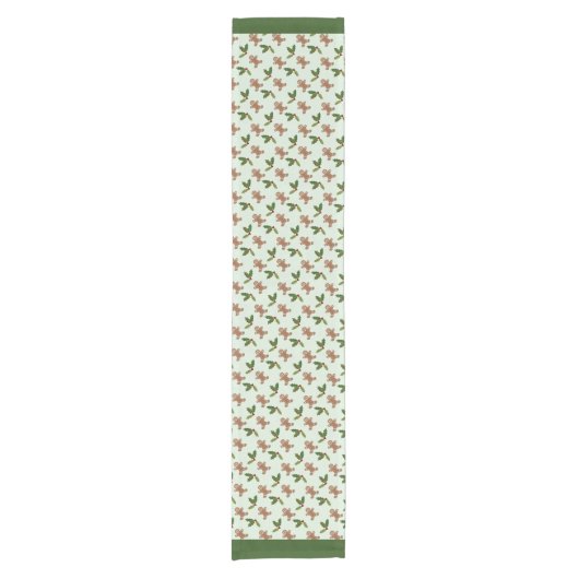 Gingerbrood Mannen en Holly Korte Tafelloper (Voorkant)