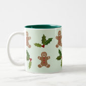 Gingerbrood Mannen en Holly Tweekleurige Koffiemok (Links)