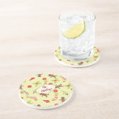 Gingerbrood Mannen en Mistletoe Zandsteen Onderzetter (Zijkant)