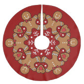Gingerbrood mannen en Snowflake Mandala Kerstboom Rok (Voorkant)