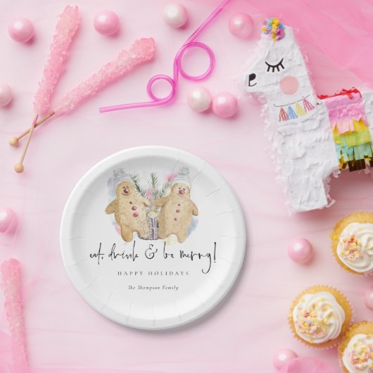 Gingerbrood Mannen eten Drink zijn Vakkernaam Vaka Papieren Bordje (Feest)