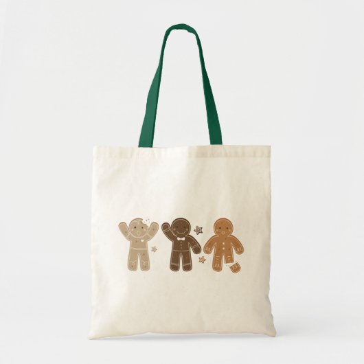 Gingerbrood Mannen Holiday Canvas tas (Voorkant)