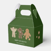Gingerbrood Mannen Holiday Favor Box Bedankdoosjes (Achterkant)