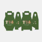 Gingerbrood Mannen Holiday Favor Box Bedankdoosjes (Uitgevouwen)