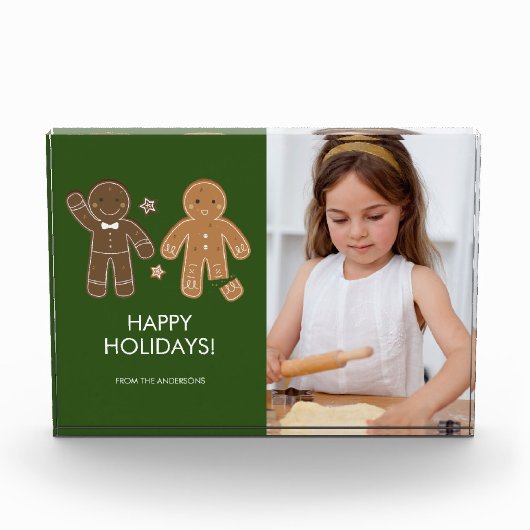 Gingerbrood Mannen Holiday Fotoblok (Voorkant)