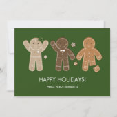 Gingerbrood Mannen Holiday Kaart (Voorkant)