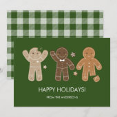 Gingerbrood Mannen Holiday Kaart (Voorkant / Achterkant)