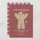 Gingerbrood Mannen Holiday Kaart (Voorkant / Achterkant)