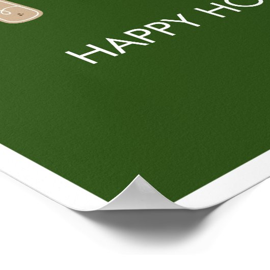 Gingerbrood Mannen Holiday Poster Afdrukken (Hoek)