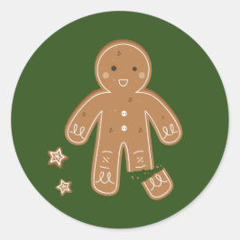 Gingerbrood Mannen Holiday Sticker