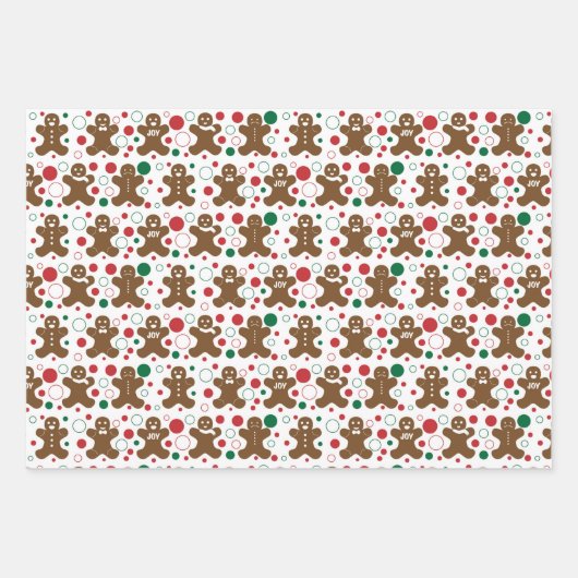 Gingerbrood Mannen - Inpakpapier Vel (Voorkant)