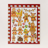Gingerbrood Mannen Jigzaag Puzzle Legpuzzel (Verticaal)