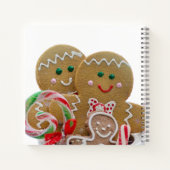 Gingerbrood Mannen Kerstmis Gepersonaliseerd Notitieboek (Achterkant)