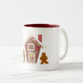 Gingerbrood Mannen met Gingerbrood Tweekleurige Koffiemok (Voorkant rechts)