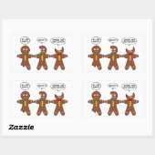 Gingerbrood Mannen Mijn been Hurts Holiday Rectang Rechthoekige Sticker (Vel)