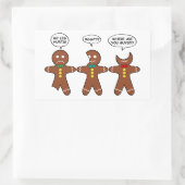 Gingerbrood Mannen Mijn been Hurts Holiday Rectang Rechthoekige Sticker (Tas)