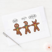 Gingerbrood Mannen Mijn been Hurts Holiday Rectang Rechthoekige Sticker (Envelop)