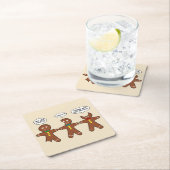 Gingerbrood Mannen Mijn Beenhoest Holiday Kartonnen Onderzetters (Insitu)