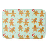 Gingerbrood Mannen Patroon Badmat (Voorkant)