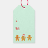 Gingerbrood Mannen Patroon Cadeaulabel (Achterkant)