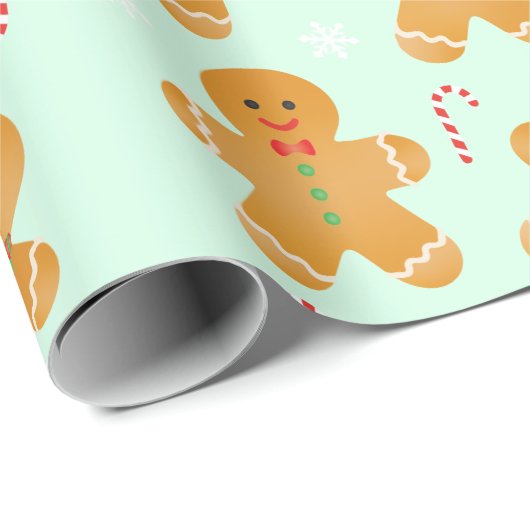 Gingerbrood Mannen Patroon Cadeaupapier (Rol Hoek)