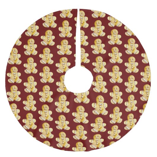 Gingerbrood Mannen Patroon Kerstboom Rok (Voorkant)