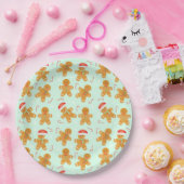 Gingerbrood Mannen Patroon Papieren Bordje (Feest)