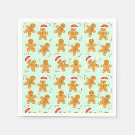 Gingerbrood Mannen Patroon Servet