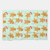 Gingerbrood Mannen Patroon Theedoek (Horizontaal)