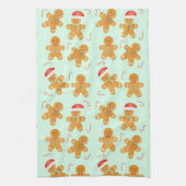 Gingerbrood Mannen Patroon Theedoek (Verticaal)