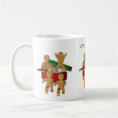 Gingerbrood Mannen Persoonlijke kerstfeestdag Koffiemok (Links)
