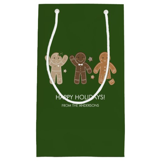 Gingerbrood Manusay Holiday Gift Bag Klein Cadeauzakje (Voorkant)